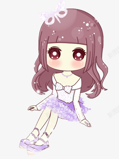 穿着小礼裙的女孩png免抠素材_新图网 https://ixintu.com 卡通 小礼服 美丽 衣服