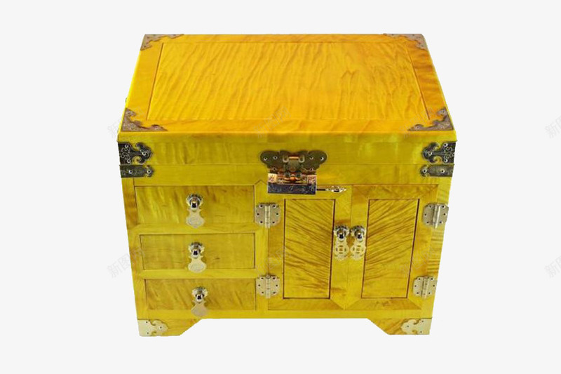 黄花梨珠宝宝箱png免抠素材_新图网 https://ixintu.com 店铺 店铺宝箱 活动 珠宝 财宝