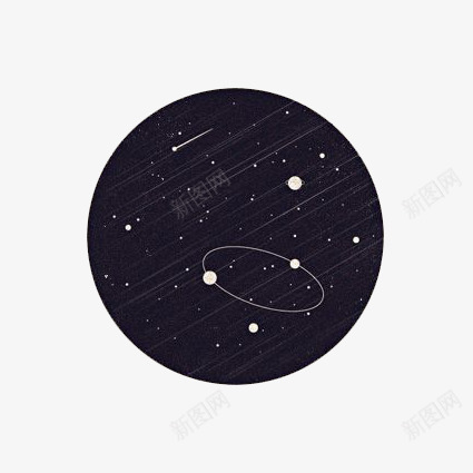 创意星空png免抠素材_新图网 https://ixintu.com 地球 夜空 星空装饰 流星 艺术星空 行星