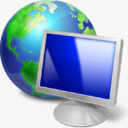浏览器计算机地球互联网监控PC素材