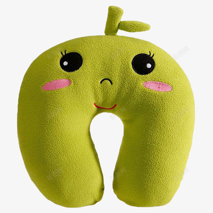 可爱苹果u型枕png免抠素材_新图网 https://ixintu.com u型枕 可爱 家居用品 绿色 苹果u型枕