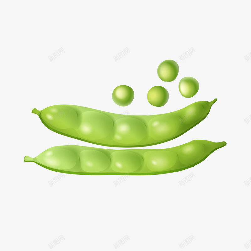 绿色卡通蔬菜豌豆矢量图ai免抠素材_新图网 https://ixintu.com 卡通 卡通蔬菜 日常 绿色 绿色蔬菜 绿色豌豆 豌豆 矢量图
