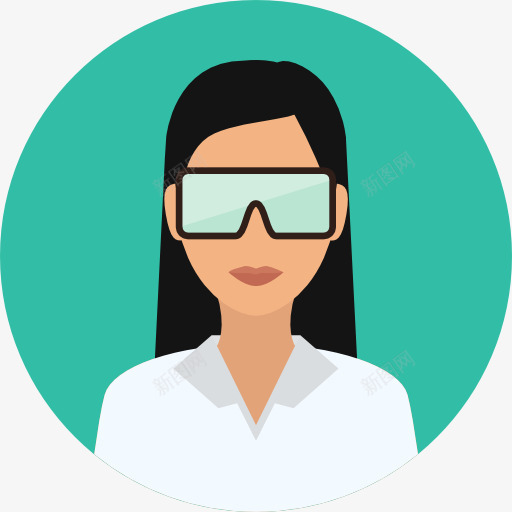 阿凡达图标png_新图网 https://ixintu.com 医生 头像 女性用户 工作 教师 科学家 职业 职业和工作