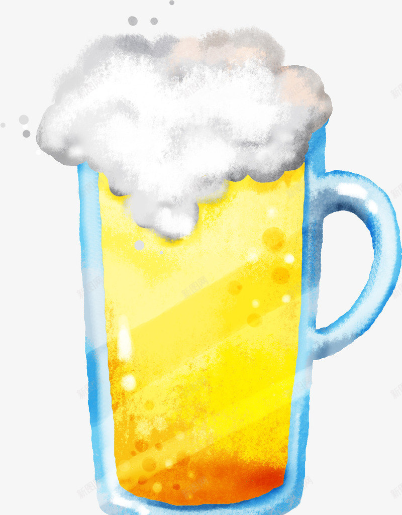 卡通手绘啤酒杯png免抠素材_新图网 https://ixintu.com 卡通 手绘啤酒杯
