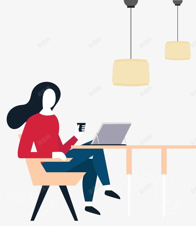 享受下午茶咖啡时光矢量图ai免抠素材_新图网 https://ixintu.com 下午茶 享受下午茶 享受咖啡 办公 办公女性 矢量png 矢量图