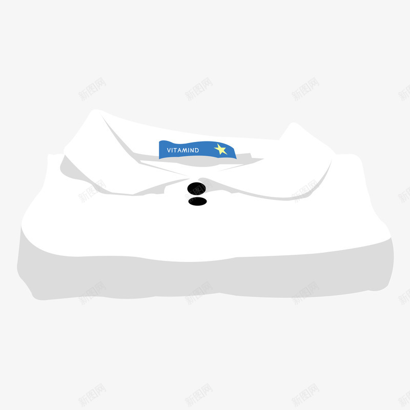 折叠好的白色衣服矢量图ai免抠素材_新图网 https://ixintu.com 手绘 折叠 白色 衣服 矢量图