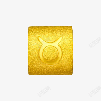 周大福金牛座黄金转运珠png免抠素材_新图网 https://ixintu.com 产品实物 十二生肖 周大福 珠宝 童趣 转运珠 金牛座 黄金