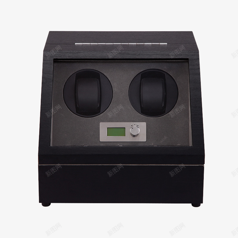 高档木质摇表器png免抠素材_新图网 https://ixintu.com 产品实物 转表上弦晃表器 马达机械手表动力表盒 高档木质摇表器