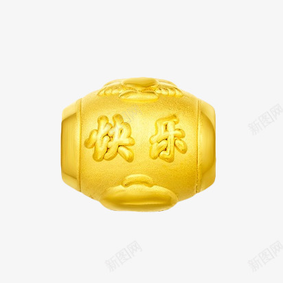 周大福快乐黄金转运珠png免抠素材_新图网 https://ixintu.com 产品实物 周大福 快乐 珠宝 童趣 转运珠 黄金