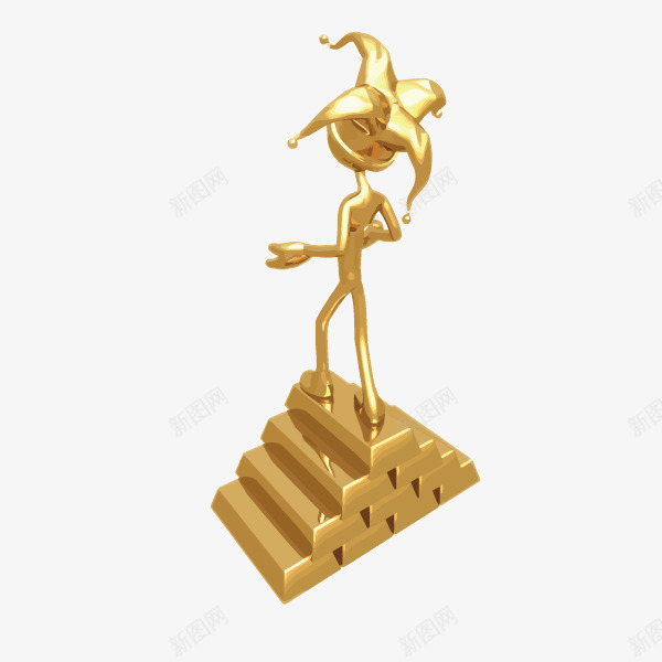 黄金3D小人与金条png免抠素材_新图网 https://ixintu.com 3D小人 矢量素材 财富 金条 金黄色 黄金