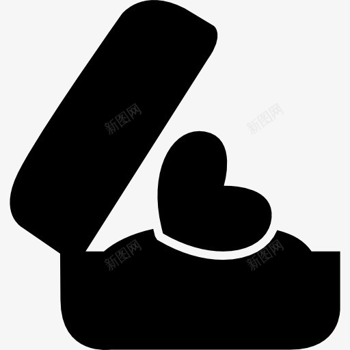 浪漫的礼物一个心环在一个盒子里图标png_新图网 https://ixintu.com 心 戒指 浪漫 爱在空气中 珠宝 盒 礼品 礼物