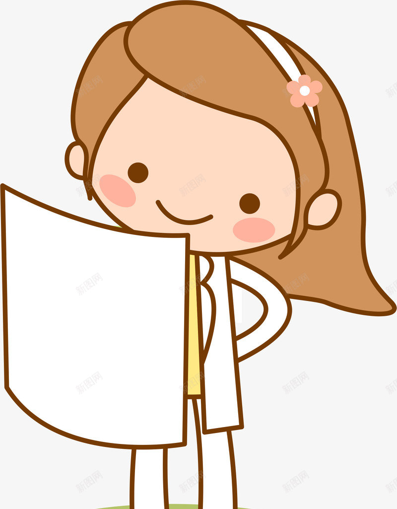 女性医生png免抠素材_新图网 https://ixintu.com AI 医生 卡通 女医生 手绘 白衣天使 线条