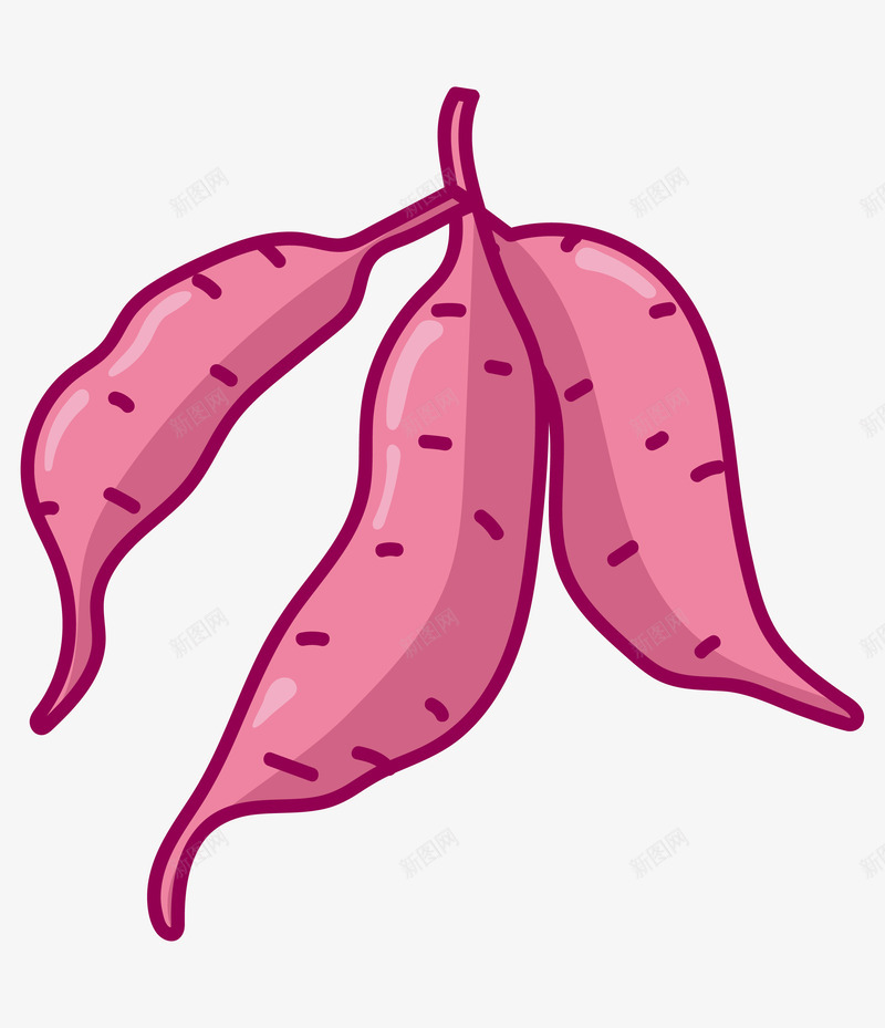 卡通手绘蔬菜装饰海报png免抠素材_新图网 https://ixintu.com 卡通植物插画 卡通装饰 小清新插画 广告设计 海报设计 紫薯 美食 蔬菜 蔬菜插画