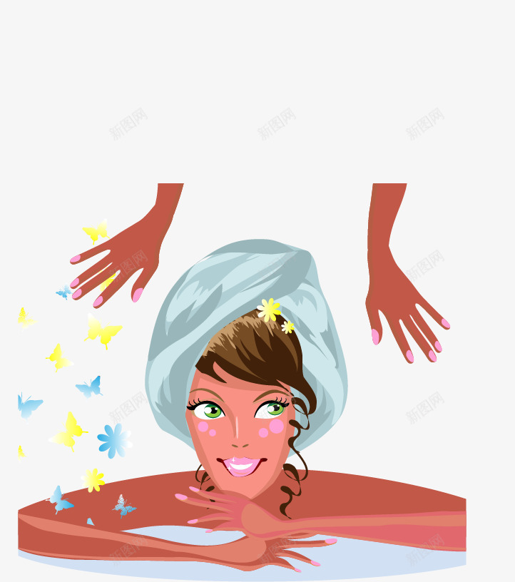 女性保养SPA海报矢量图eps免抠素材_新图网 https://ixintu.com SPA海报 化妆品 女性保养 竹子 精油 美丽女性海报 蜡烛 蝴蝶 矢量图