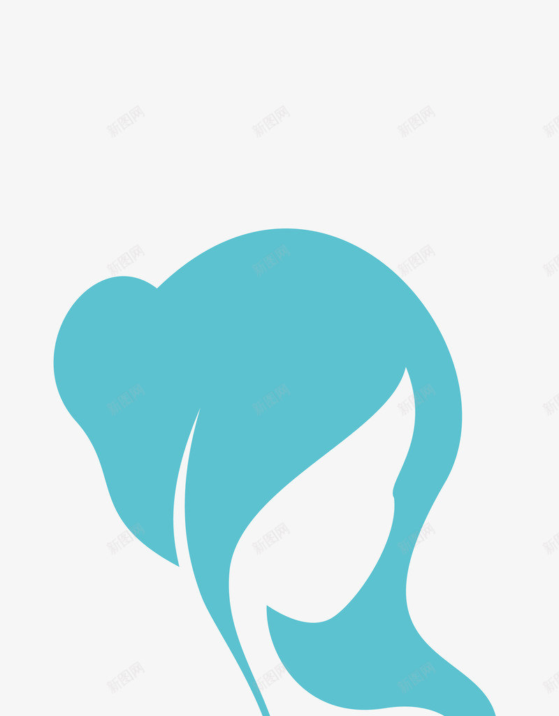 手绘女性发型矢量图ai免抠素材_新图网 https://ixintu.com 发型 女性 手绘 矢量图