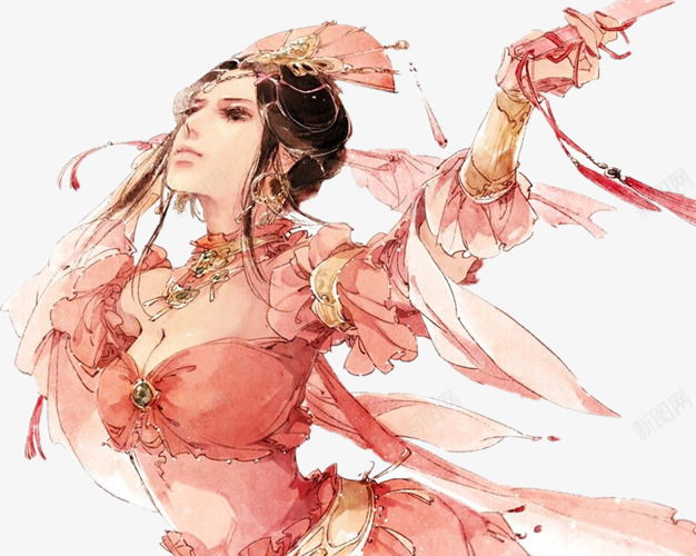 卡通古风人物png免抠素材_新图网 https://ixintu.com 人物剪影 卡通小人图案 古风装饰图案 手绘素材 节日装饰 装饰图案素材
