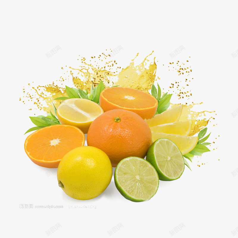 橙子饮品飞溅效果png免抠素材_新图网 https://ixintu.com 免费 橙子 水果 海报 火花飞溅 飞溅 黄色