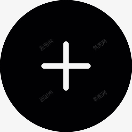 添加圆形按钮图标png_新图网 https://ixintu.com 加号 另外 形状圆图案图标 接口 数学 此外 添加