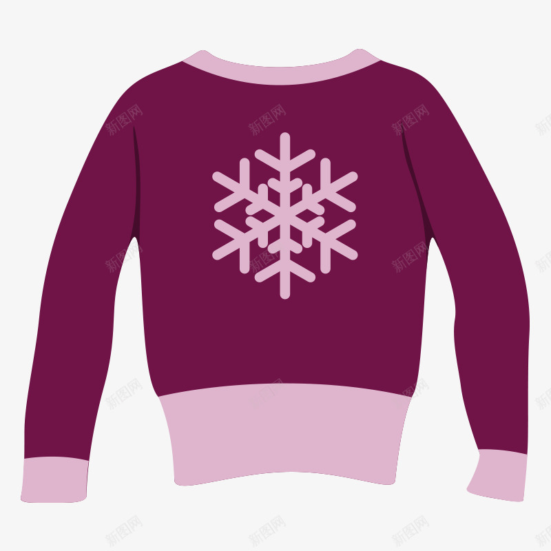 衣服毛衣png免抠素材_新图网 https://ixintu.com 上衣 图案毛衣 毛衣 衣服 雪花