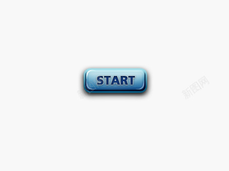 蓝色立体Start按钮png免抠素材_新图网 https://ixintu.com 按钮 立体 蓝色