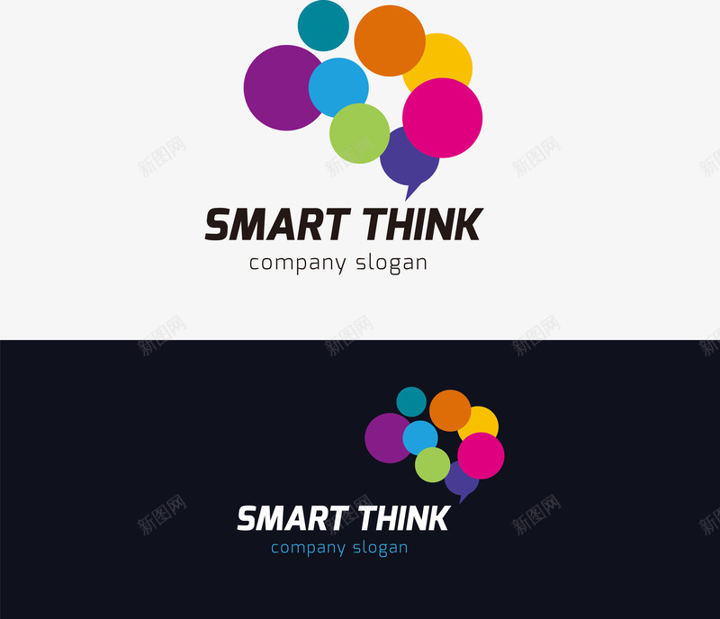 创意图形商标图标psd_新图网 https://ixintu.com logo设计 个性炫彩标志 彩色图形