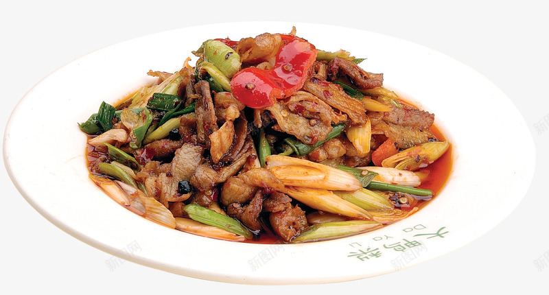 一盘盐煎肉png免抠素材_新图网 https://ixintu.com 中华美食 产品实物 民间菜 盐煎肉 菜品 菜肴 食品餐饮 食物