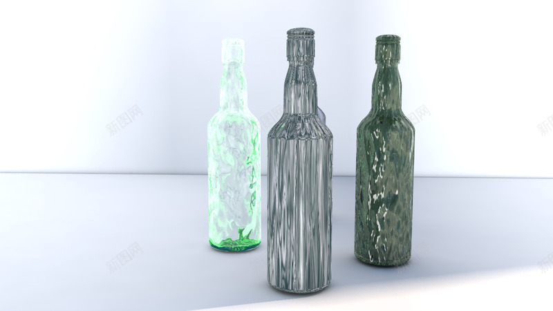 玻璃酒瓶子凹凸png免抠素材_新图网 https://ixintu.com 凹凸 玻璃 背景 酒瓶
