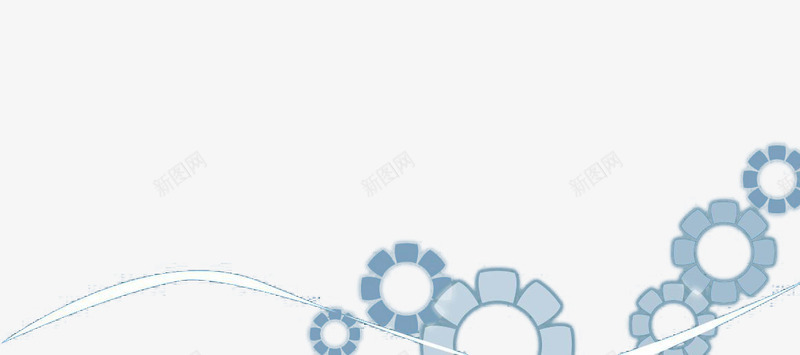 斜边齿轮边框文理png免抠素材_新图网 https://ixintu.com 现代 素雅 蓝色 齿轮