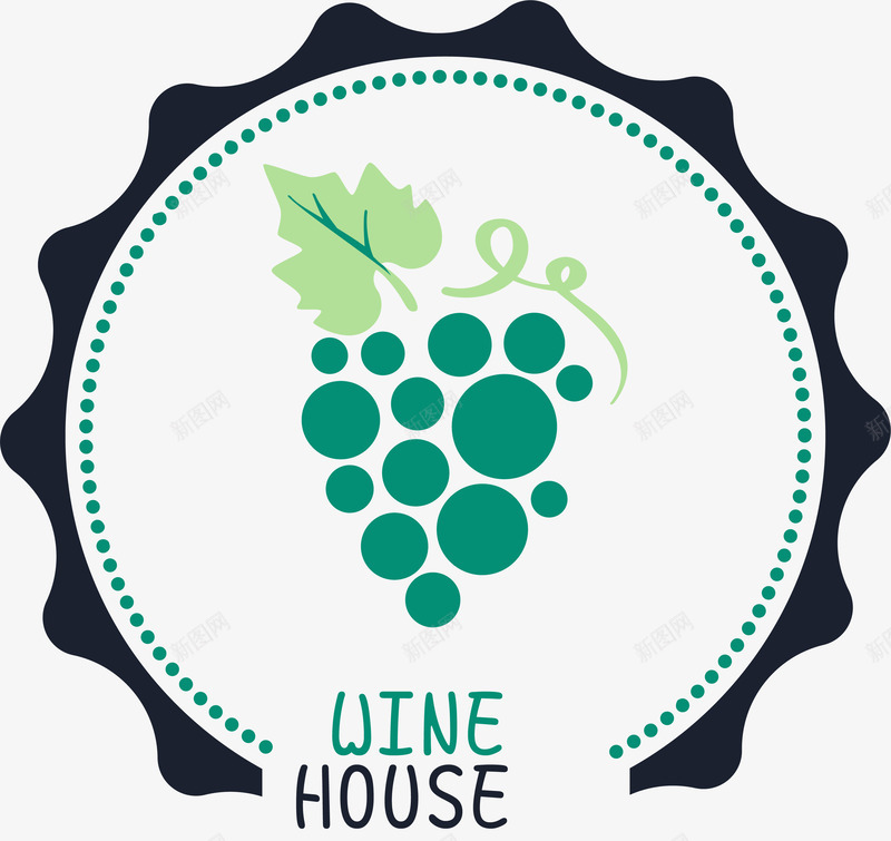 红酒餐饮标签png免抠素材_新图网 https://ixintu.com wine 卡通标签 浪漫 矢量图案 红酒 葡萄 餐饮