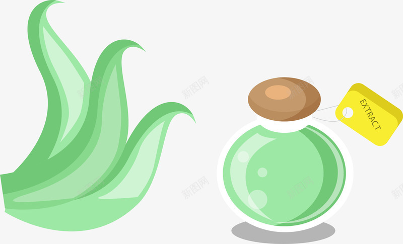 手绘卡通药水矢量图ai免抠素材_新图网 https://ixintu.com 卡通 手绘 提取 植物 玻璃瓶 绿色 药水 矢量图