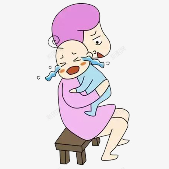 卡通妈妈哄哭闹的宝宝png免抠素材_新图网 https://ixintu.com 亲子关系 哭闹 妈妈和宝宝 妈妈抱宝宝漫画 宝宝 宝宝哭 宝宝哭闹 母婴 育儿