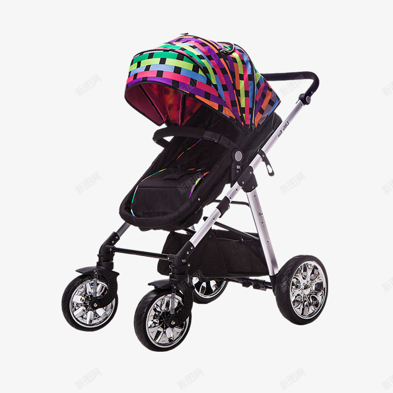母婴婴儿推车产品实物图png免抠素材_新图网 https://ixintu.com 产品实物图 婴儿车 宝宝推车 手推车 母婴用品 进口母婴 黑色