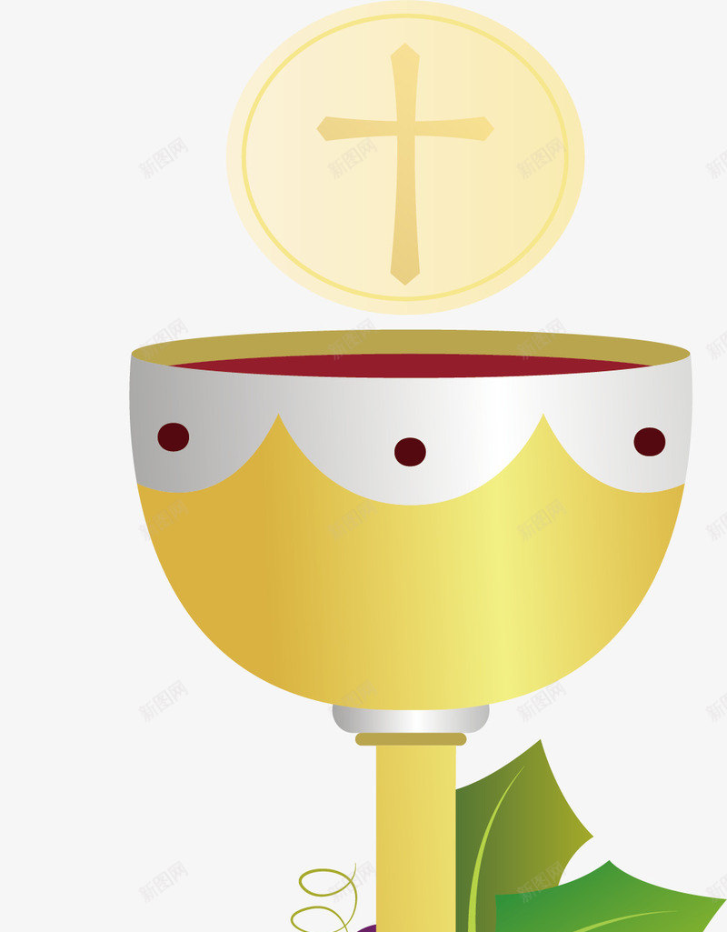 金色圣杯png免抠素材_新图网 https://ixintu.com 圣杯 宗教信仰 矢量素材 紫色葡萄 贡品