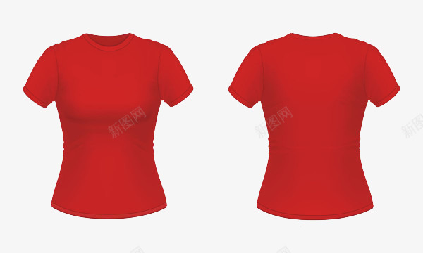 红色纯色女士衣服模板png免抠素材_新图网 https://ixintu.com 上衣 女士 红色 纯色 衣服