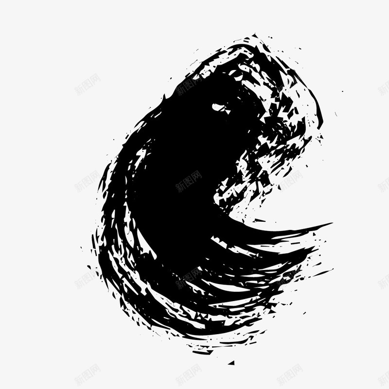 墨迹纹理笔触png免抠素材_新图网 https://ixintu.com 墨迹纹理 毛笔 画笔 画笔笔触 笔触 黑色