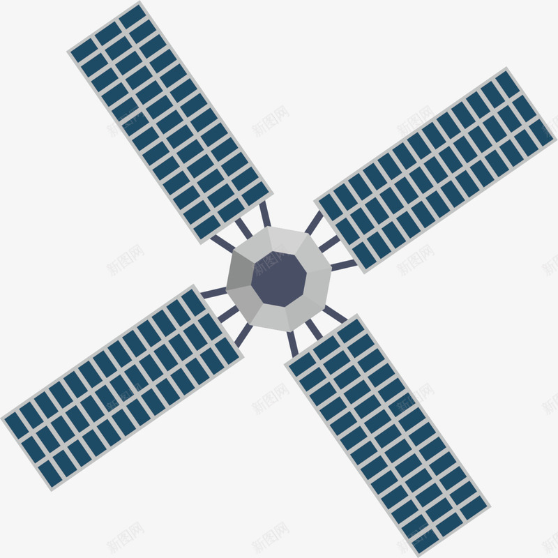 蓝色简约探索卫星png免抠素材_新图网 https://ixintu.com 4月12号 世界航天日 太空 宇宙 探索卫星 机械卫星 蓝色卫星