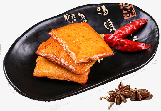 鱼豆腐png免抠素材_新图网 https://ixintu.com 盘子 美食 辣椒 零食 食品 鱼豆腐