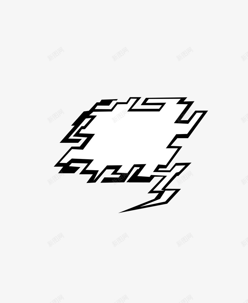 爆炸文本对话框psdpng免抠素材_新图网 https://ixintu.com 对话框设计 文本框 爆炸文本对话框 爆炸框