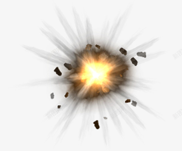 爆炸物png免抠素材_新图网 https://ixintu.com 浓烟 爆炸 颗粒