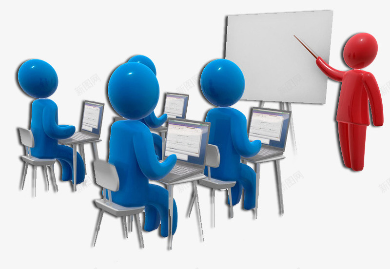 课堂psd免抠素材_新图网 https://ixintu.com 商务 学校 毕业答辩 礼貌 红色小人 课堂 课堂礼仪