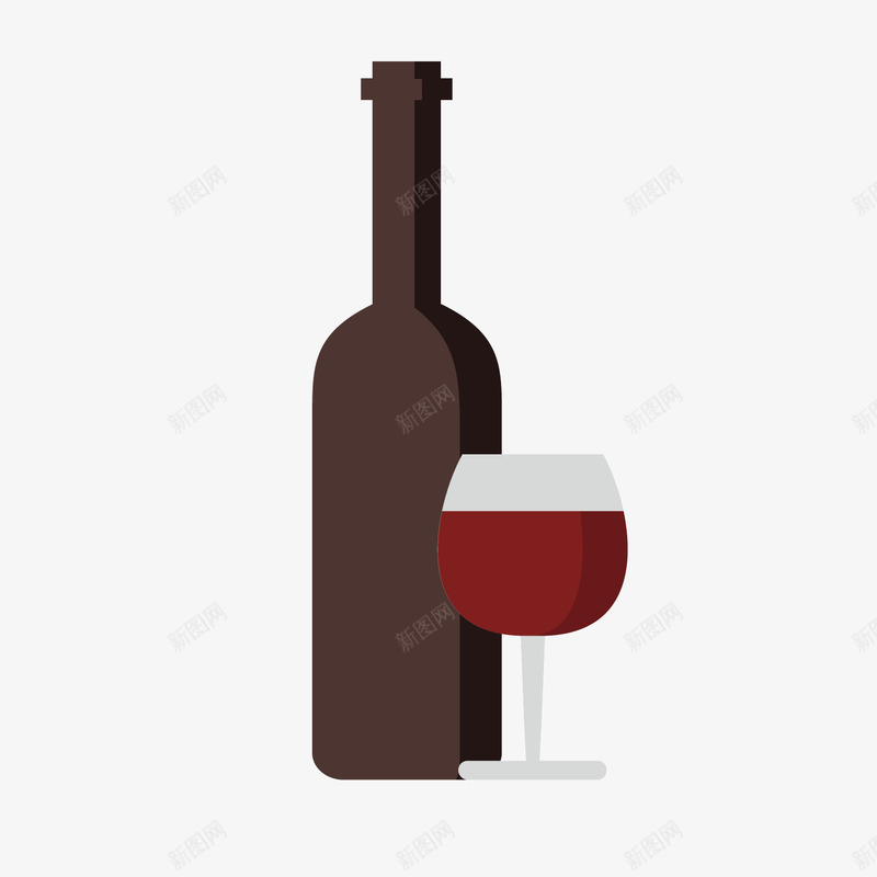 灰色酒杯矢量图ai免抠素材_新图网 https://ixintu.com 商务 宴请 扁平化 灰色 美酒 葡萄酒 酒杯 矢量图