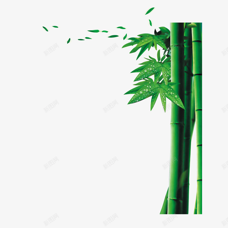 竹树png免抠素材_新图网 https://ixintu.com 养生 创意 熊猫食品 矢量素材 竹叶 竹树图片免费下载