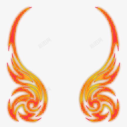 火翅膀效果魔法png免抠素材_新图网 https://ixintu.com 封印 帅气 魔法 龙