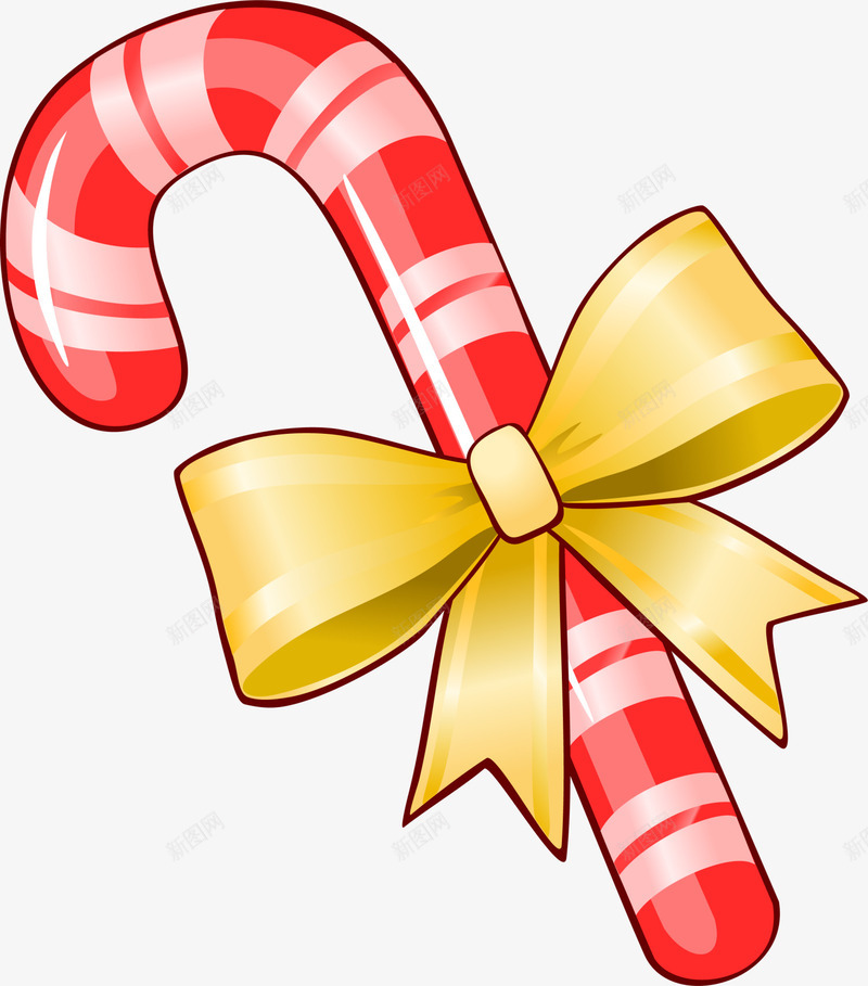 红色蝴蝶结拐杖糖果png免抠素材_新图网 https://ixintu.com Christmas Merry 圣诞快乐 圣诞节 拐杖糖果 红色糖果