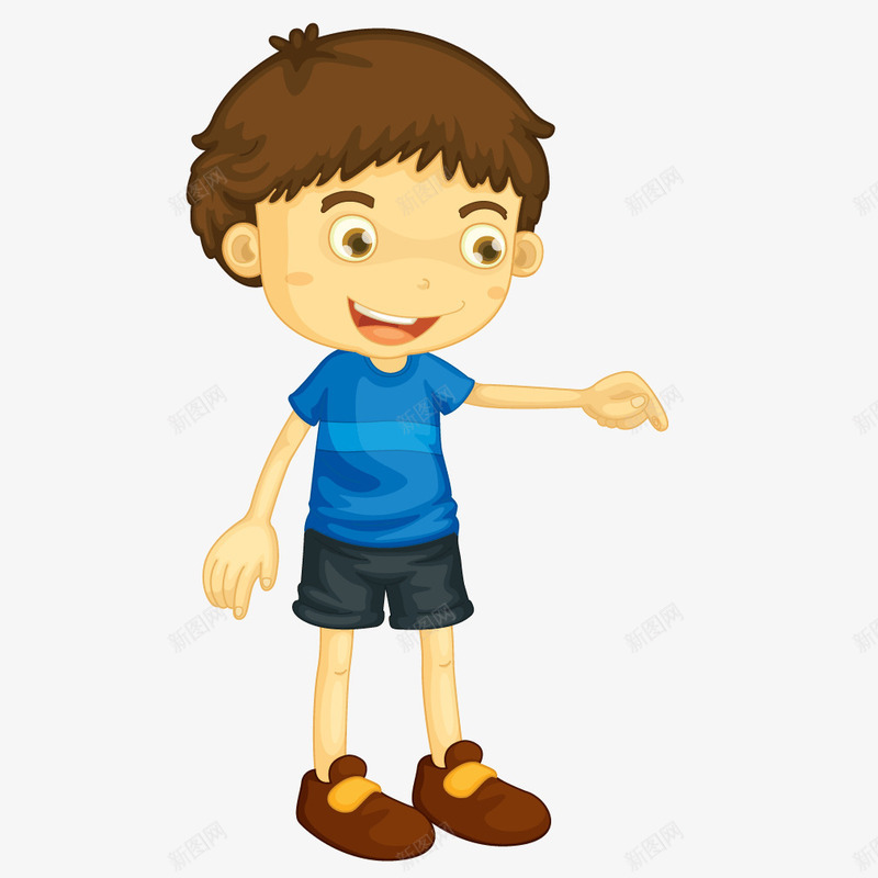 蓝色衣服卡通男士矢量图ai免抠素材_新图网 https://ixintu.com 卡通 男士 蓝色 衣服 矢量图