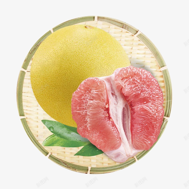 竹筐蜜柚png免抠素材_新图网 https://ixintu.com 产品实物 新鲜水果 柚香浓郁 红肉蜜柚 蜜柚