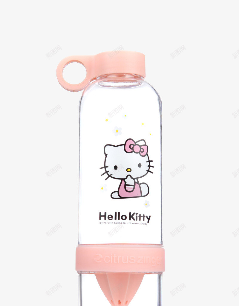KT猫粉色玻璃杯png免抠素材_新图网 https://ixintu.com kt猫 kt猫玩偶 保温杯 玻璃杯 粉色
