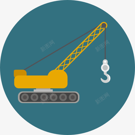 鹤图标png_新图网 https://ixintu.com 卡车 施工工具 机械 汽车 起重机 车库 运输