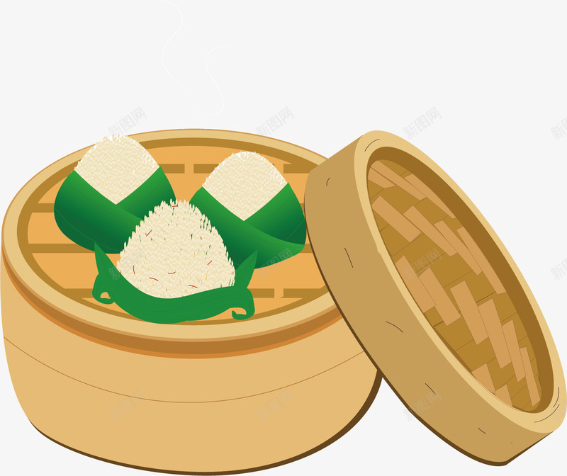 美味的糯米团矢量图ai免抠素材_新图网 https://ixintu.com 卡通手绘 江南地区 美味 蒸笼 食品 食物 矢量图