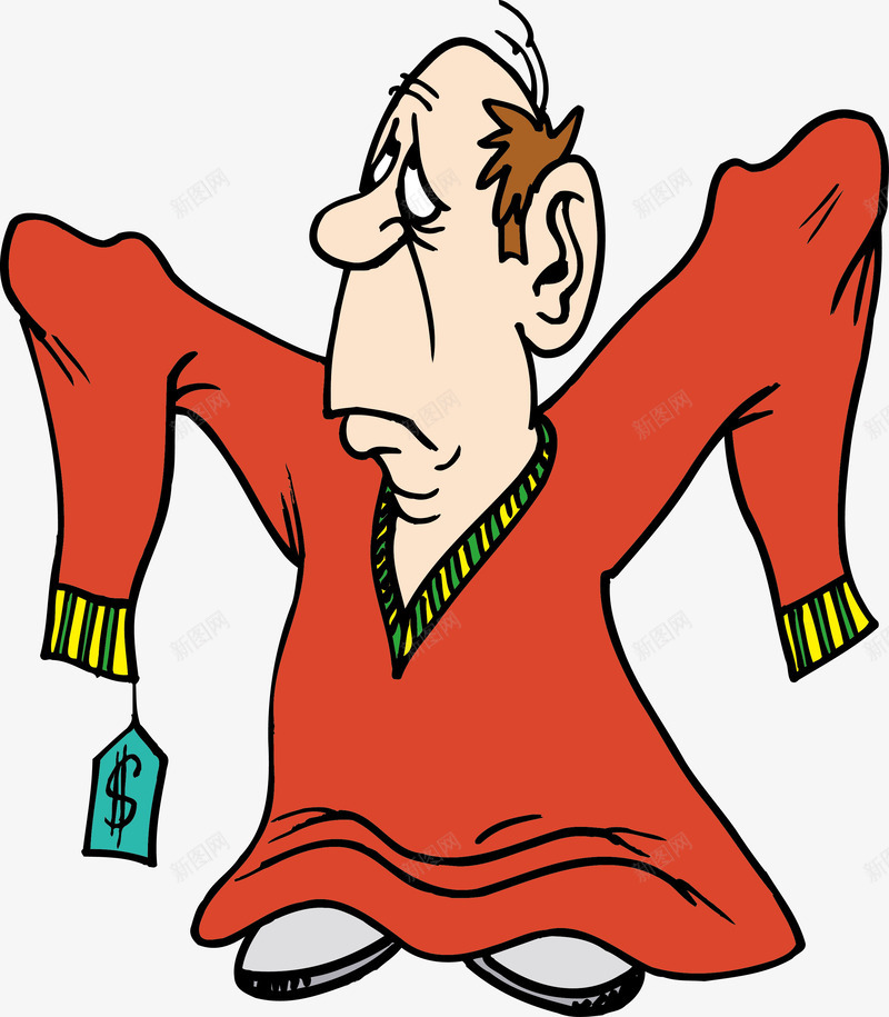 试穿衣服的男士png免抠素材_新图网 https://ixintu.com 卡通 男士 试穿衣服 购物